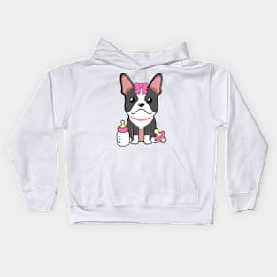 Cute french bulldog is a baby - girl Kids Hoodie